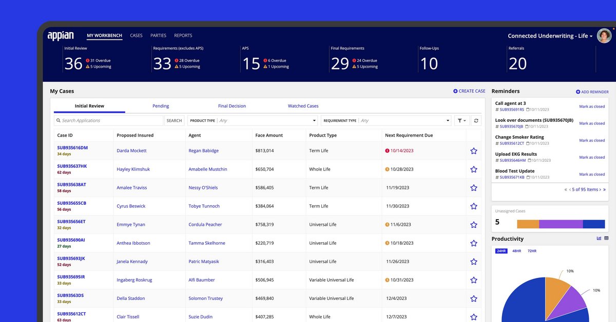 Appian launches underwriting platform together with Swiss Re