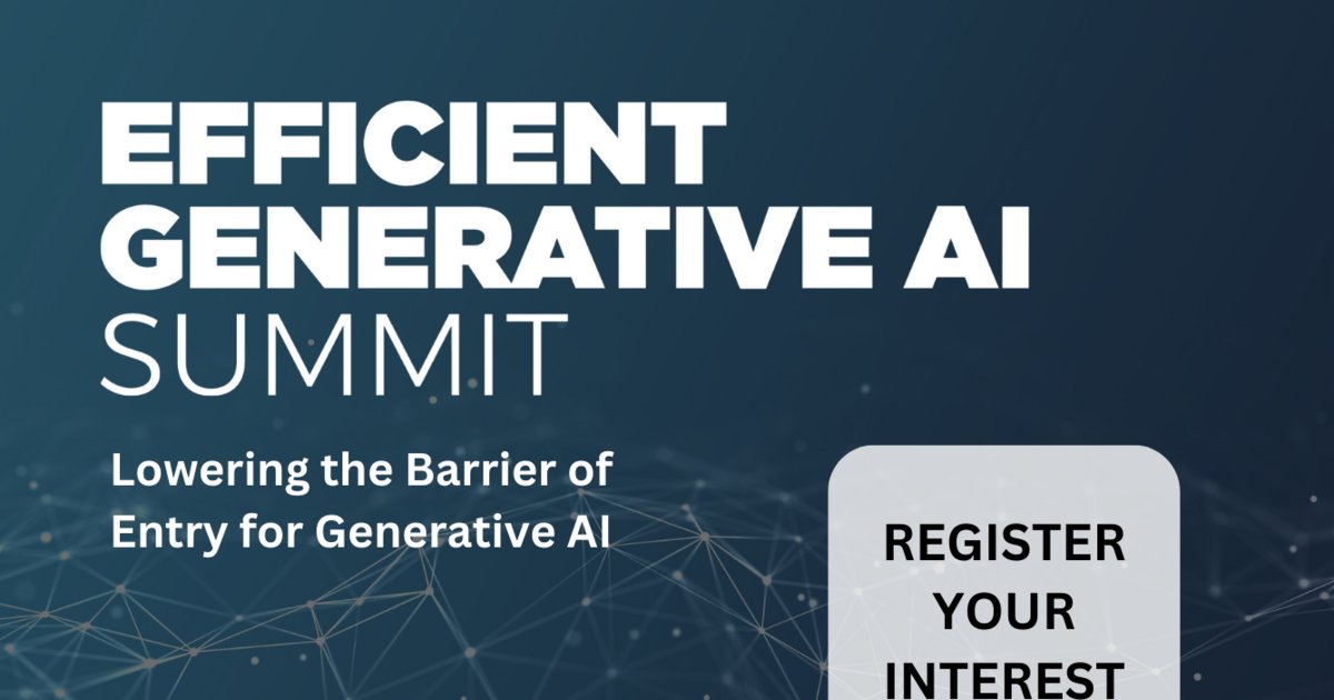 Efficient Generative Ai Summit Ai Magazine Efficient Generative Ai Summit Ai Magazine
