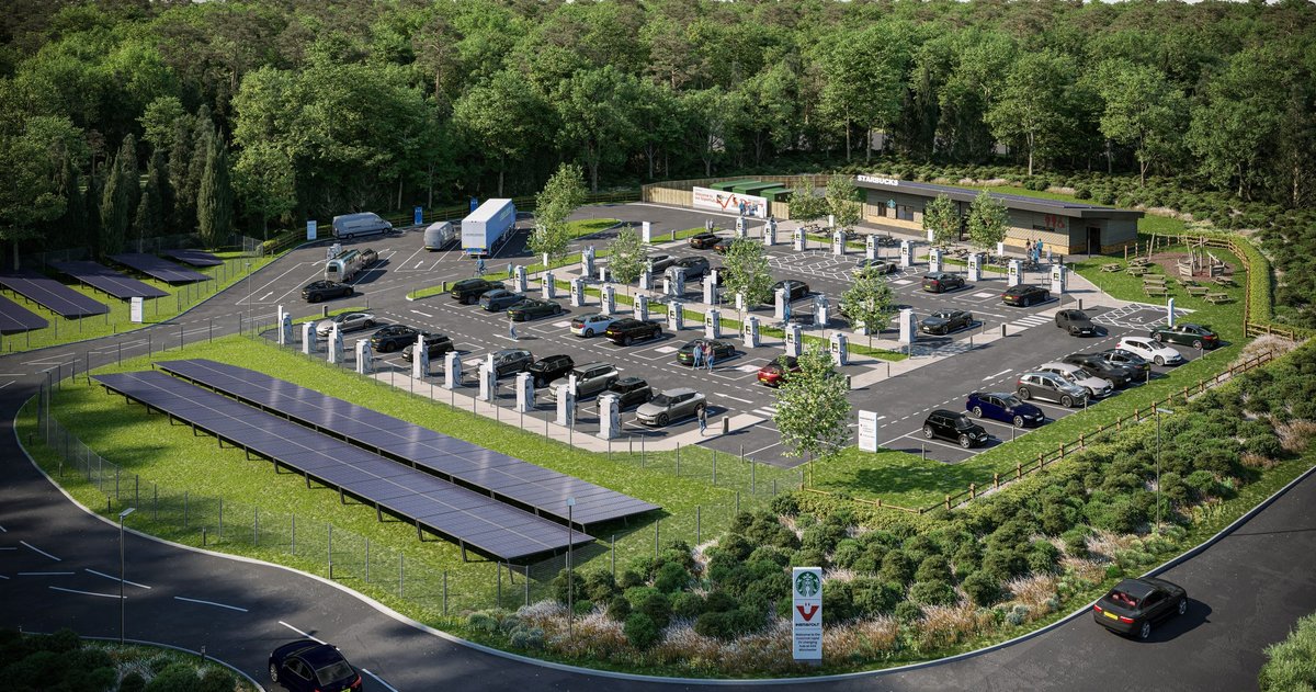 Starbucks Joins InstaVolt at UK’s Largest EV Charging Hub