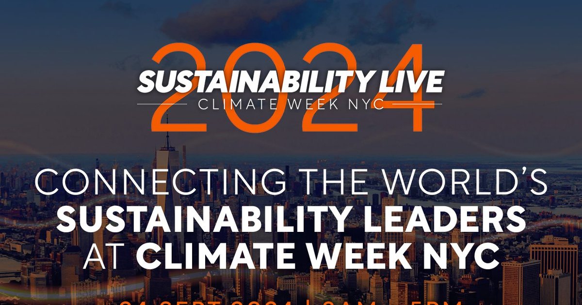 Sustainability LIVE Climate Week NYC | Sustainability Magazine