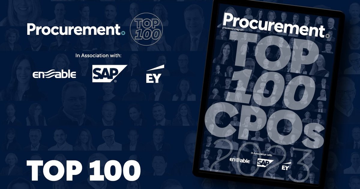 Top 100 Chief Procurement Officers 2023 | Procurement Magazine