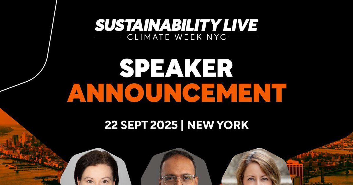 Three Speakers Join Sustainability LIVE: Climate Week NYC ...