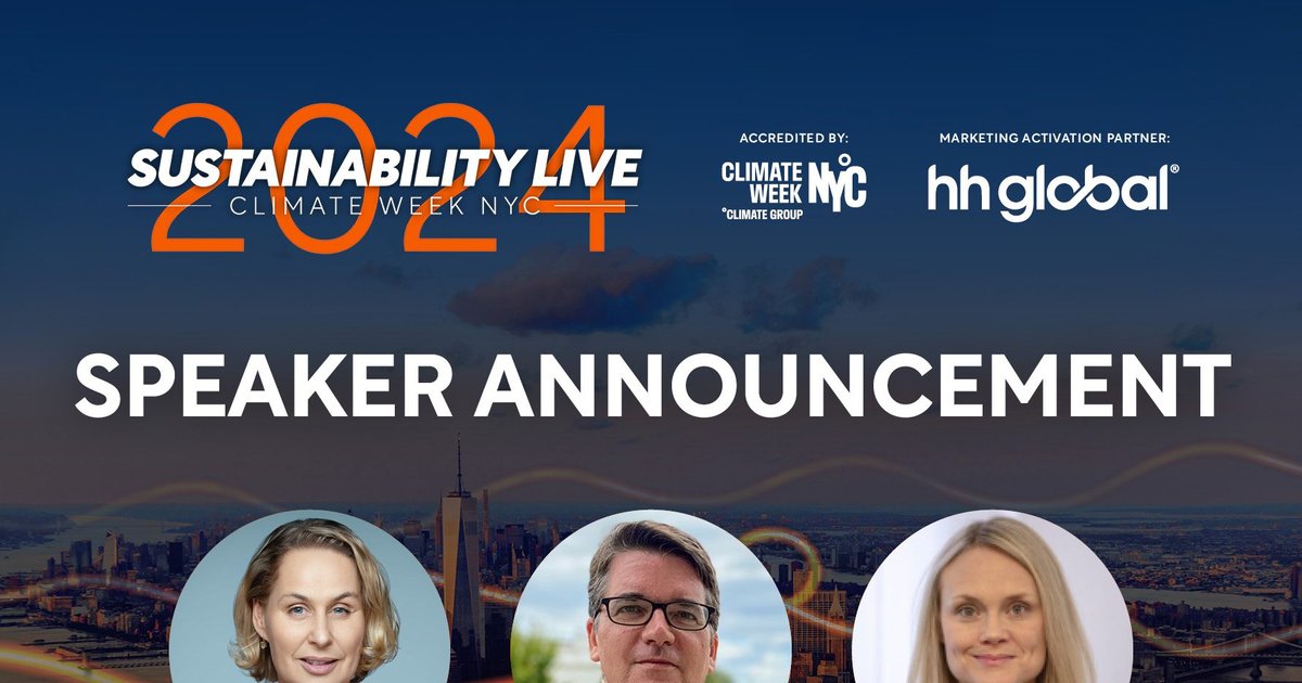 Sustainability LIVE: Climate Week NYC Speaker Announcements ...