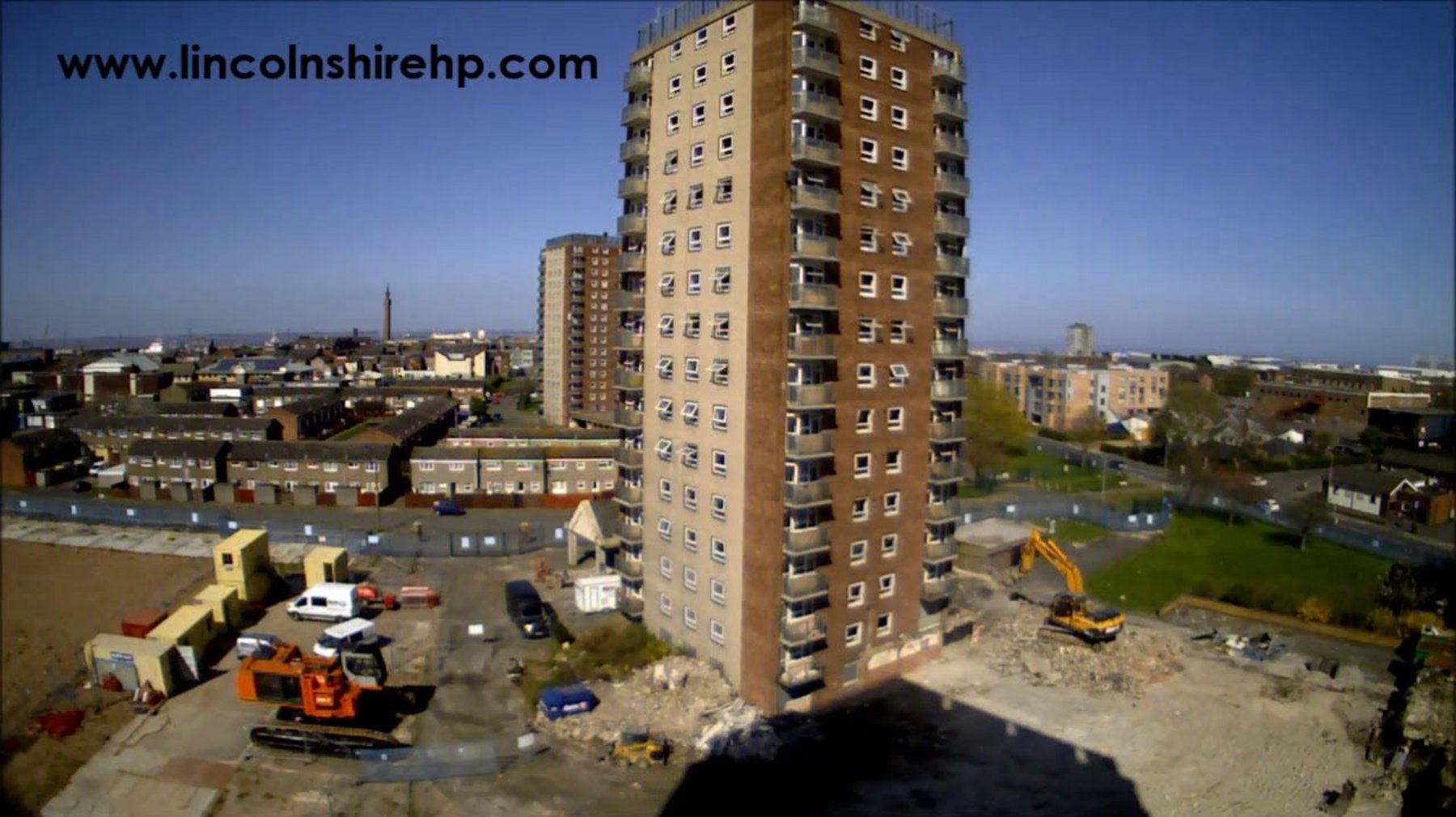 Nelson House Grimsby Demolition timelapse Construction Digital