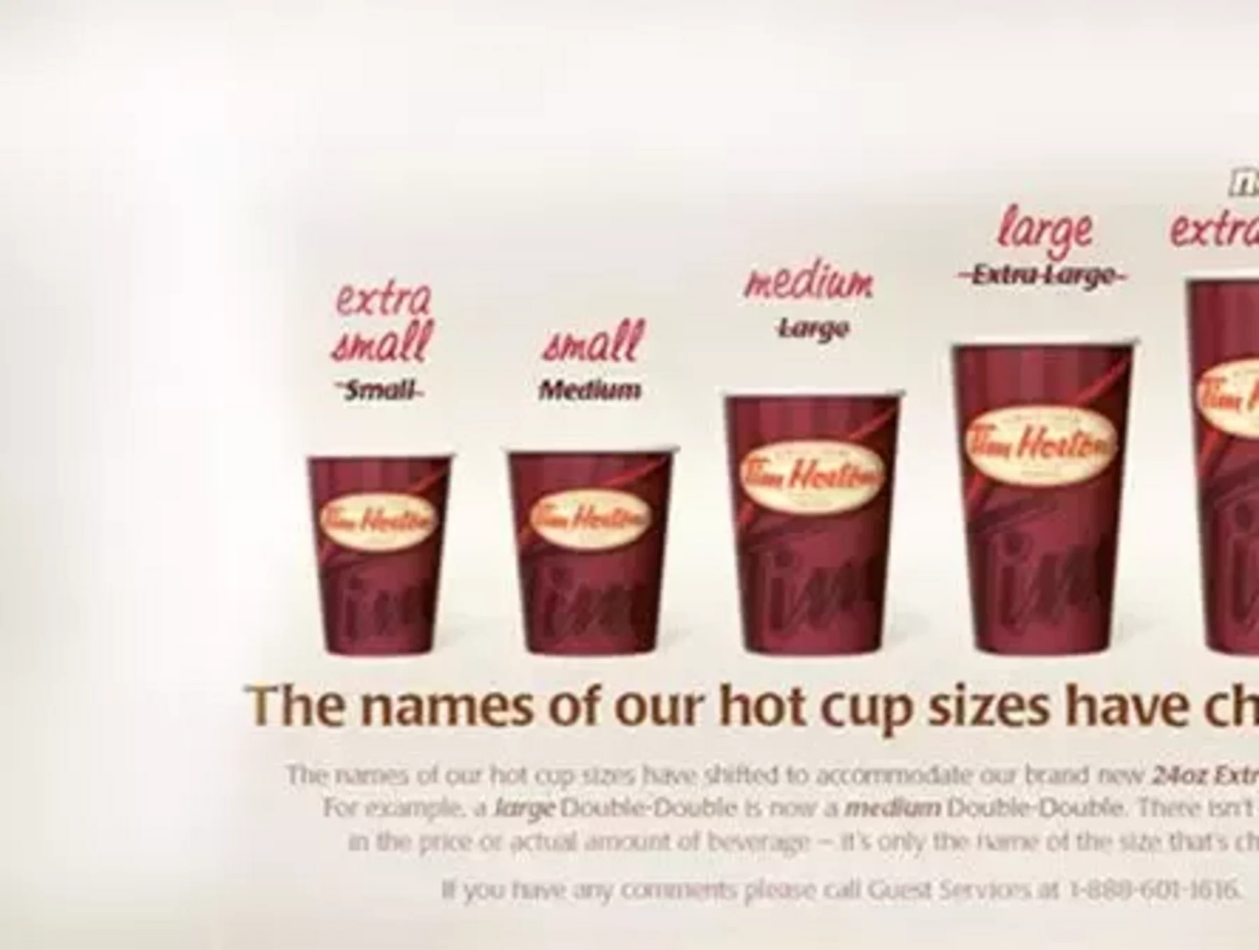 Tim Hortons Introduces New Coffee Cup Sizes