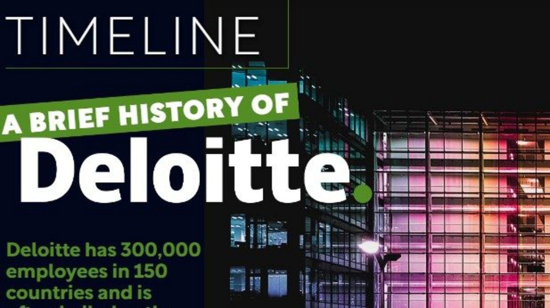 Deloitte a professional services timeline through history Supply