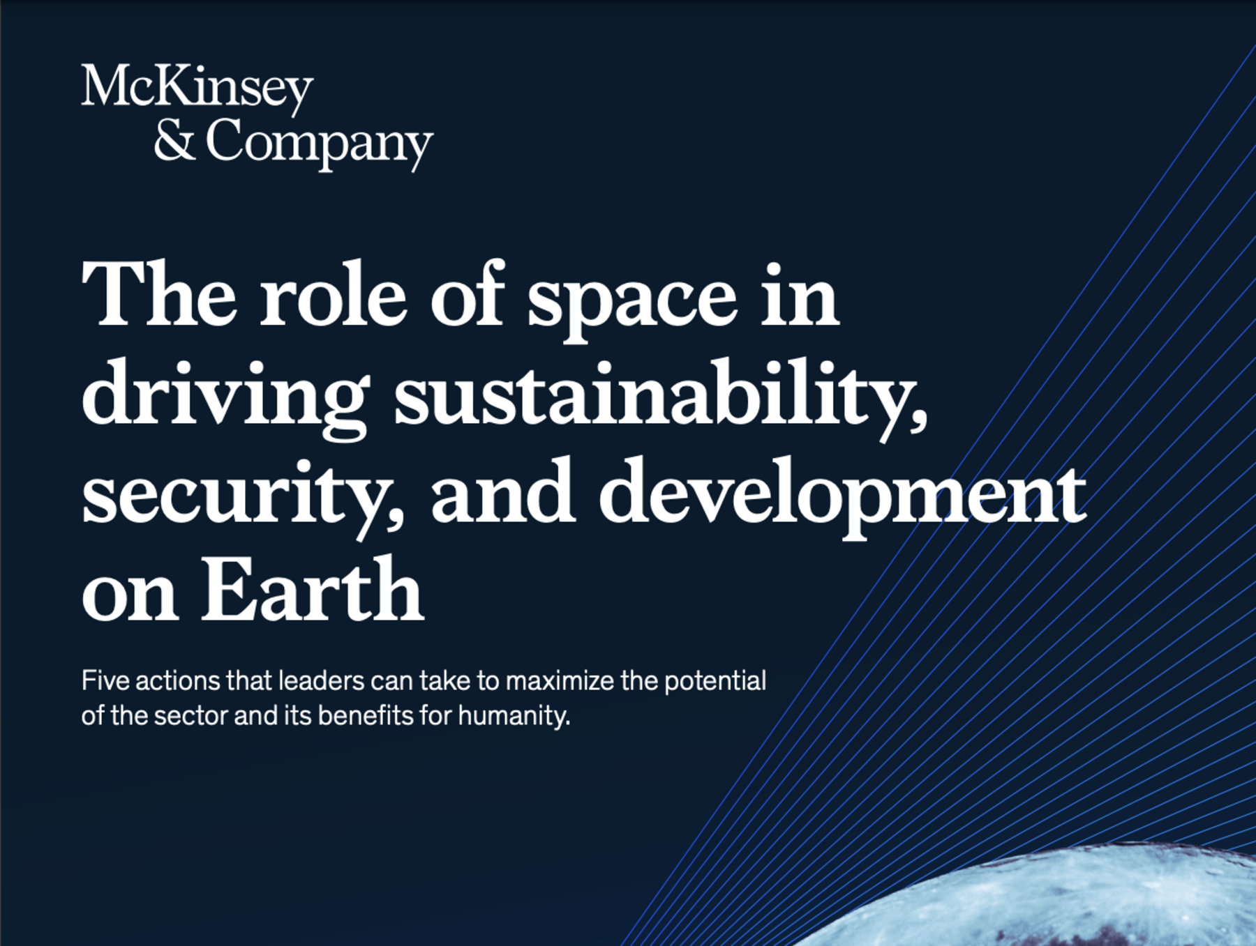 The role of space in driving sustainability, security, and