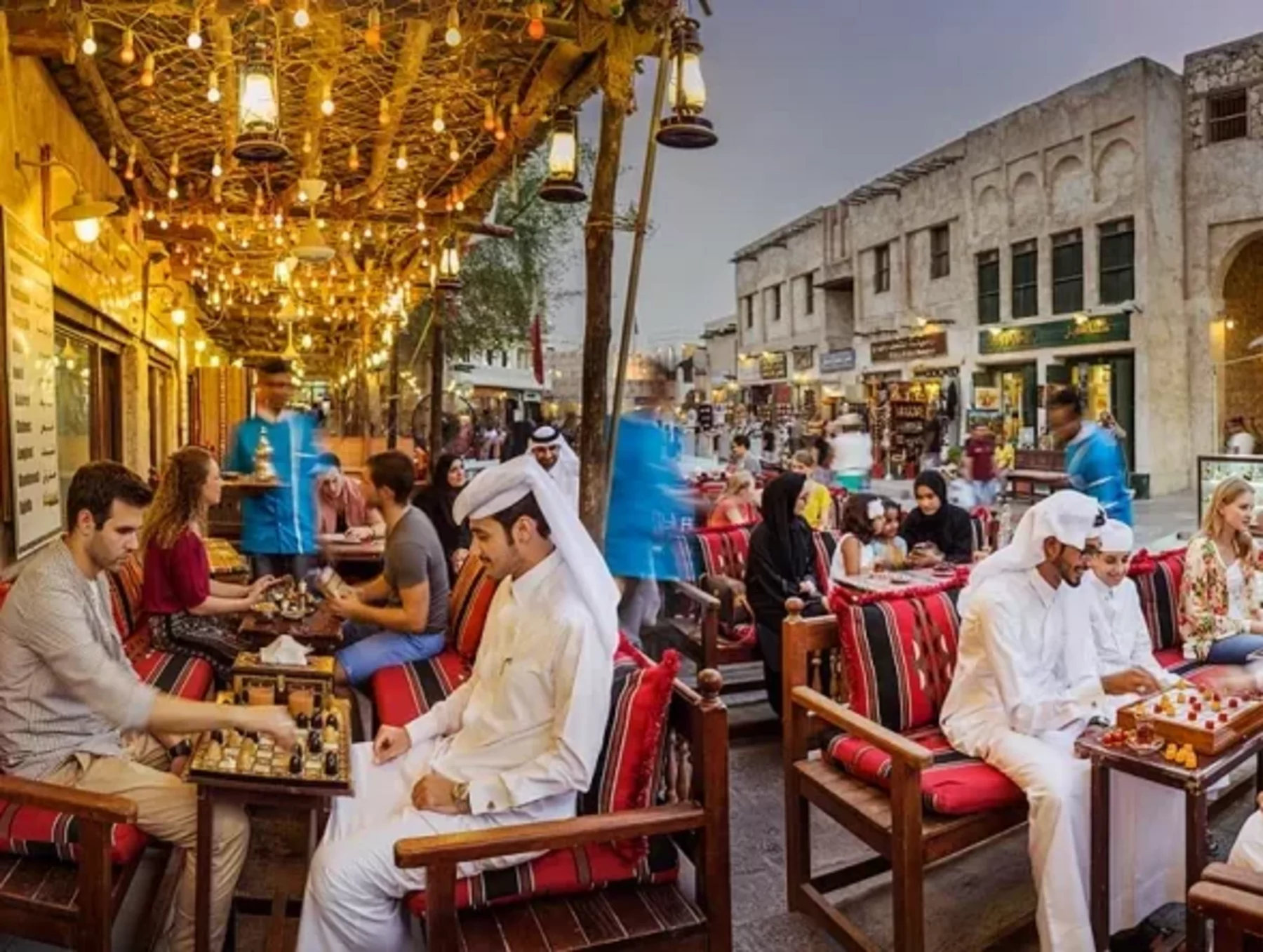 A football FIFA World Cup shop in Souq Waqif in Doha, in the state