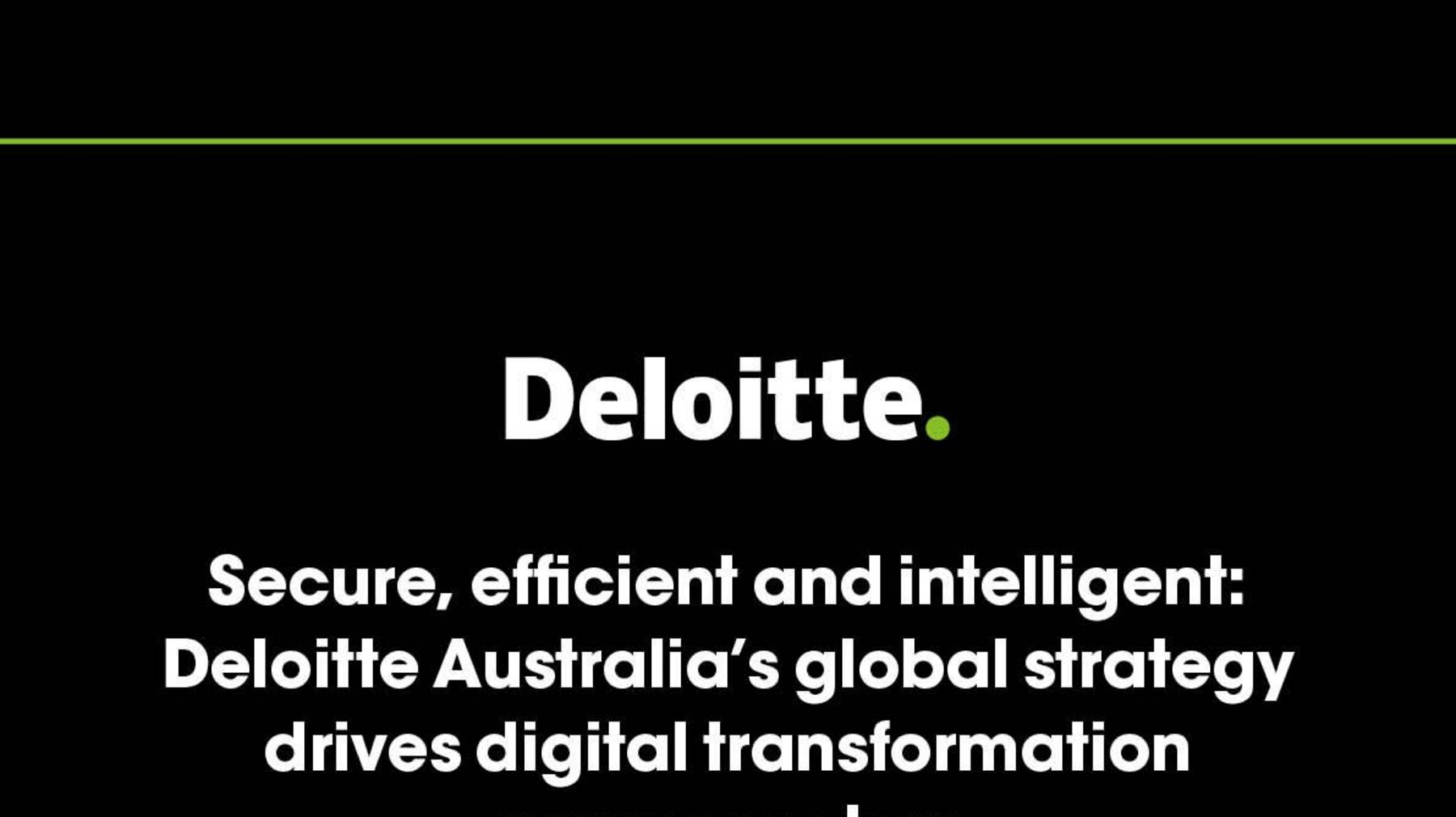 How Deloitte Australia’s Global Strategy Of Innovation Is Driving ...