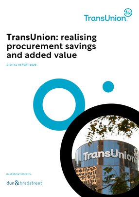 TransUnion: realising procurement savings and added value