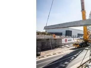 Winvic installs eight concrete beams at A5 rail link bridge