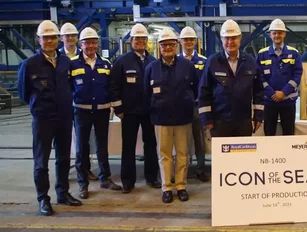 Royal Caribbean holds steel-cutting for Icon of the Seas