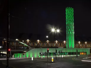 Low carbon landmark lights up Manchester