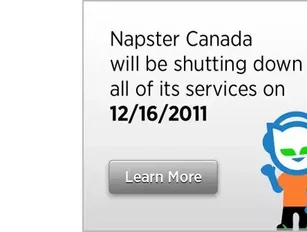 Napster Ending Operations in Canada