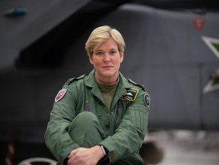 How she got there: Mandy Hickson, former RAF Pilot