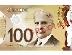 Bank of Canada Begins Plastic $100 Note Circulation
