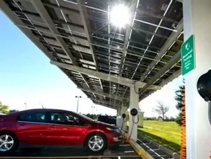 GM's Solar Power EV Charging Station