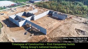 Timelapse of Construction – First Companies builds Viking Group’s national headquarters
