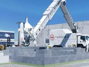 Hadrian X: bricklaying robot to build demo homes