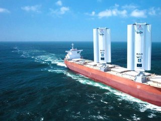 Pyxis Ocean retrofitted with WindWings setting sail for its maiden voyage, August 2023, (Credit:  Cargill)