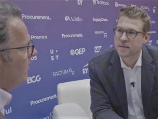 Daniel Weise, BCG Global Topic Leader, Procurement, being interviewed by Supply Chain Digital Editor in Chief Sean Ashcroft at the Procurement & Supply Chain LIVE Show.