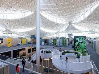 CREDIT: Iwan Baan, Google Bay View’s mothership stair and the second floor team neighbourhoods