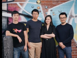 Jack Zhang, (centre left) CEO and Co-founder of Airwallex with the founding team.