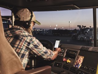 A driver operating with the Uber Freight app.