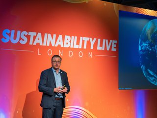 Adam Muellerweiss on stage at Sustainability LIVE London 2022