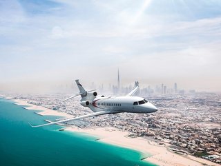 The Dassault Falcon 8X premium business jet – a regular sight in Dubai