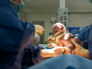 Newborn baby in a hospital