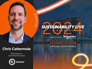 Chris Cattermole, ESG Advisory and Solutions Lead at UL Solutions to speak at Sustainability LIVE Singapore