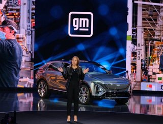 Mary Barra, Chair and CEO of General Motors presents an all-electric vehicle