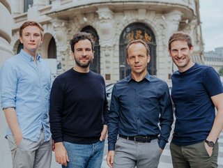 Qonto's Steve Anavi (2nd left) and Alexandre Prot (right) with Penta's Lukas Zörner (left) and Markus Pertlwieser (2nd right)