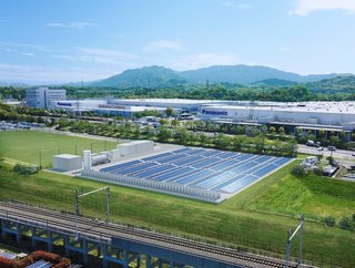 Panasonic's completed RE100 Solutions demonstration facility at the Smart Energy Systems Division Factory in Kusatsu, Japan