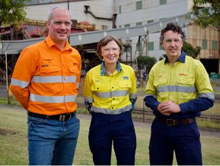 Tim Day, Incoming BHP Western Australia Iron Ore (WAIO) Asset President, Tania Archibald, BlueScope Chief Executive Australia, and Simon Trott, Rio Tinto Iron Ore Chief Executive.