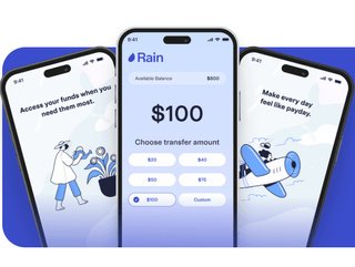 Rain helps companies give their employees greater control over their finances by enabling workers to gain access to their finances in real time