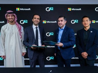 L-R: Talal Al Kaissi, CEO of G42 Cloud; Naim Yazbeck, General Manager of Microsoft UAE; Kiril Evtimov, G42's Group CTO and Chairman of G42 Cloud; and G42 Group CEO Peng Xiao.