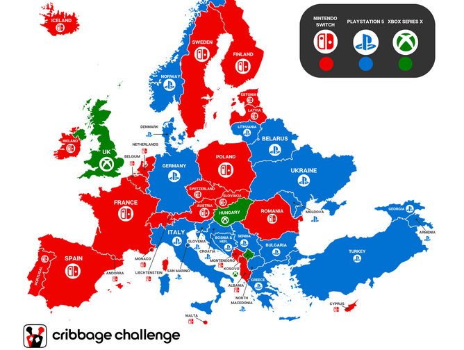 Europe: gaming by age and country 2023