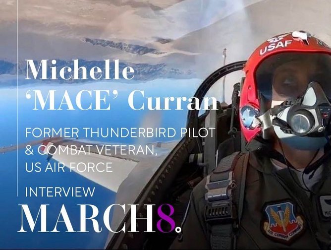 Michelle 'MACE' Curran Former USA Thunderbird March8